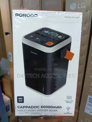 Porodo Cappadoc Multi-Port Power Bank 45w With Smart Led TFT Display.
