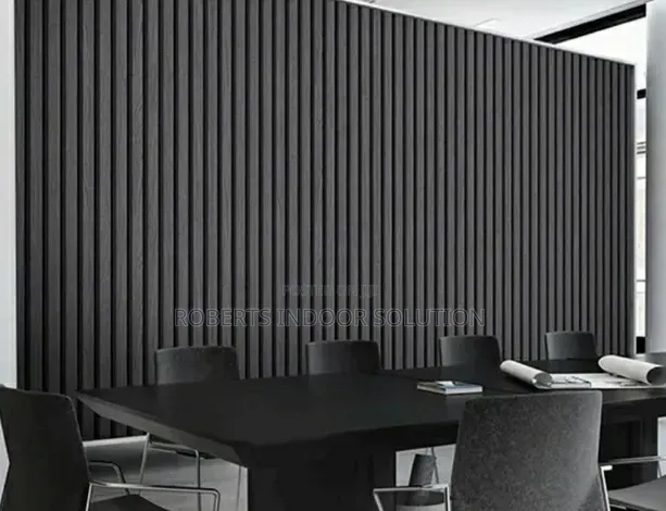 Gray Fluted Wallpaper