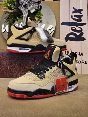 High Quality Air Jordan 4 Leather Sneakers