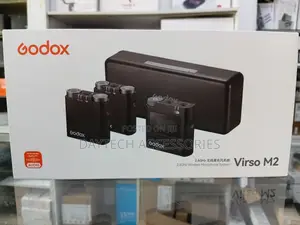 Godox Virso M2 Wireless Lavalier Microphone, 2.4ghz Microphone (200m)