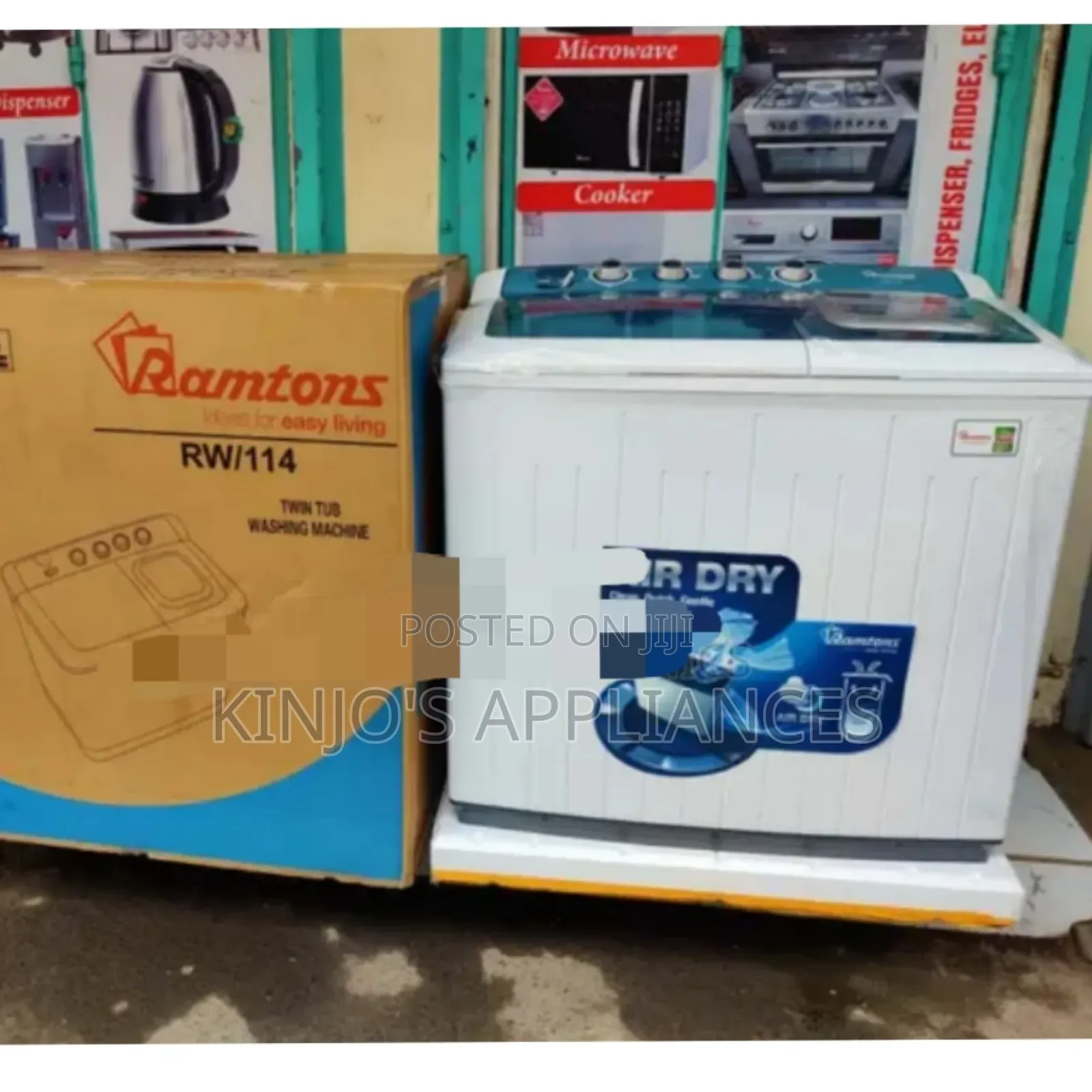 Ramtons 12kgs Twin Tub Top Load Washing Machine Rm/114