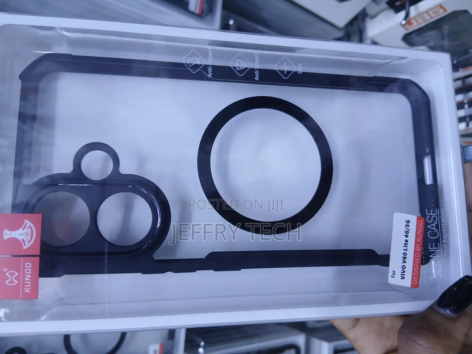 Xundd Beatle Series Shockproof Clear Cover for the Vivo V60 Lite.