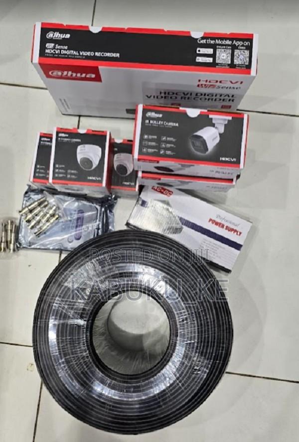 4 Channel CCTV Camera Complete Set With 4 Dahua Full Hd 1080p CCTV
