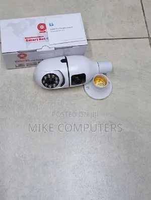 CCTV Dual Lens Screen 1080p Wifi Bulb Camera
