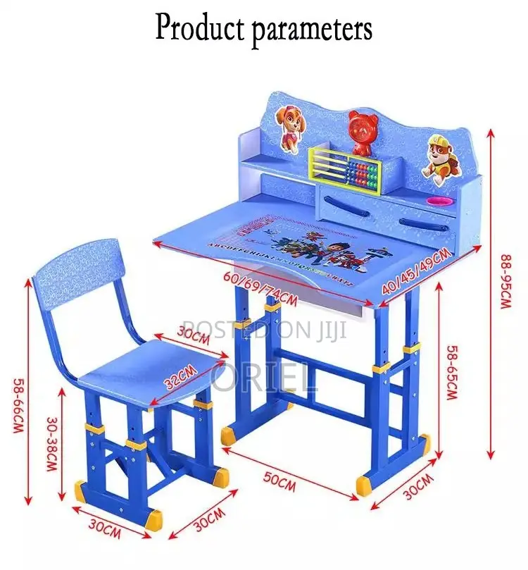 Kids Furniture : Adjusted Kids Writing Study Desk Chair