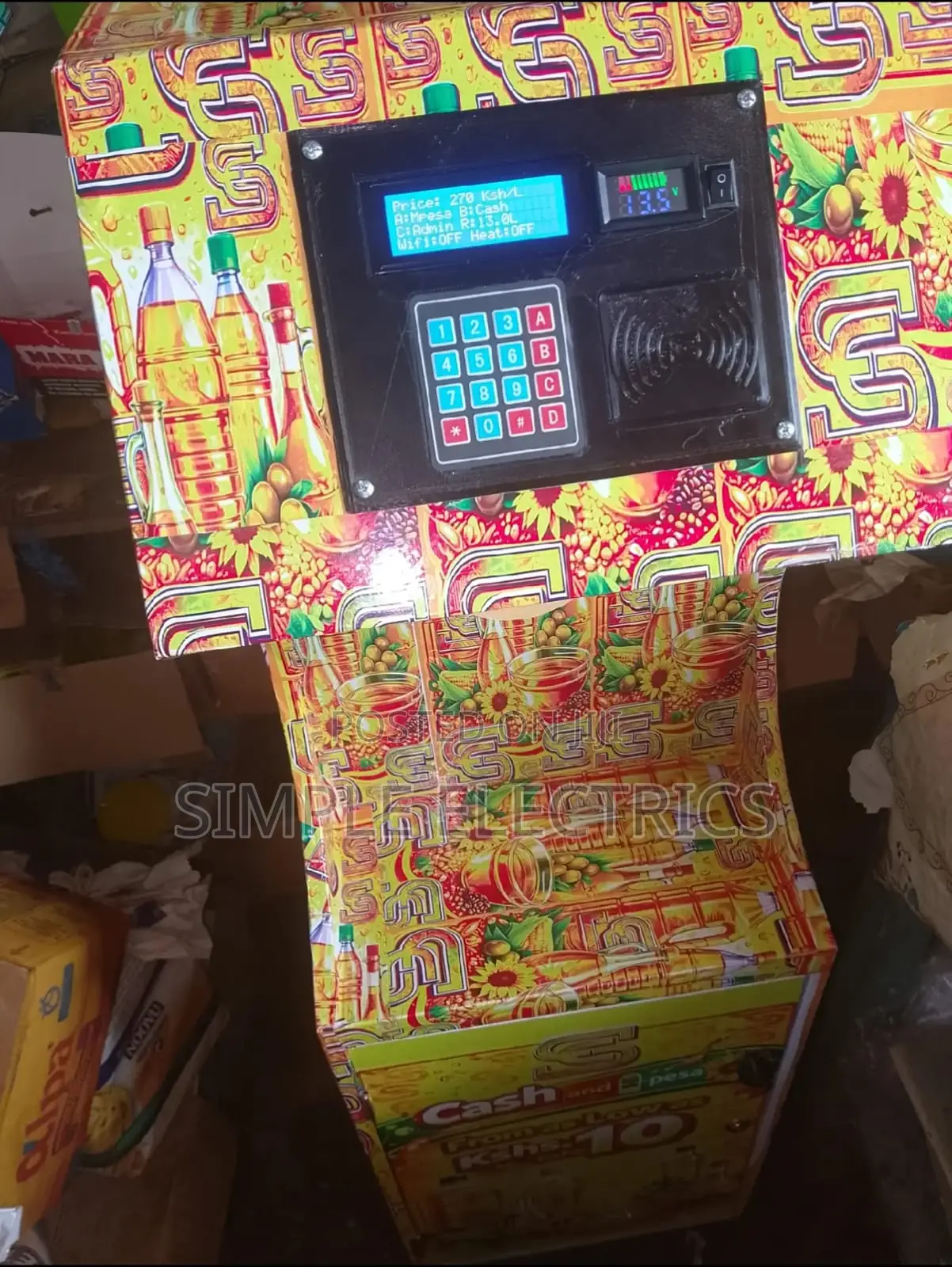 Cooking Oil Atm With Both Cash ,M-Pesa and Back-Up Battery
