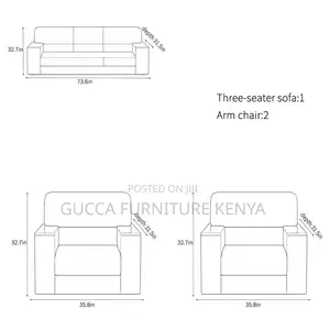5-Seater Modern Leather Waiting Area Sofa