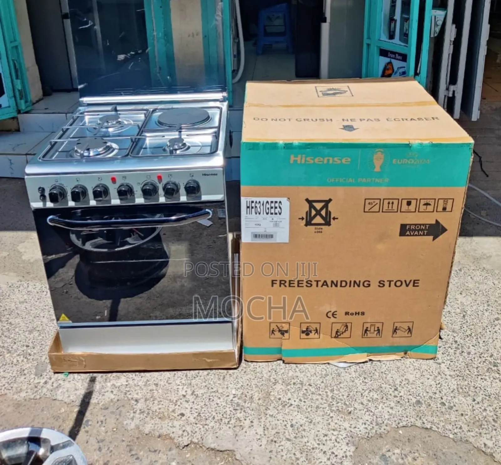 *Hisense 60x60 Cooker 3gas 1electric With Gas Sensor and Rotisserie