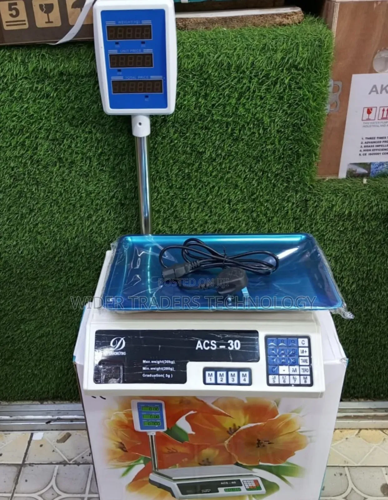 Acs-30 Digital Price Computing Scale With a Pole Display