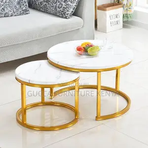 Twinned Marble Top Reception Guest Coffee Table