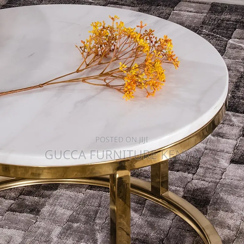 Twinned Marble Top Reception Guest Coffee Table