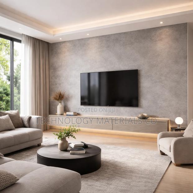Cement Grey SPC Wall Panel – Modern Concrete Finish Wall Cladding - main view