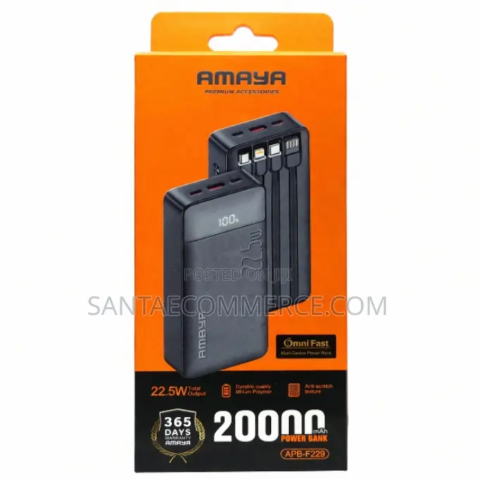 Amaya Apb-F229 22.5w Super Fast Charger 20000mah Power Bank