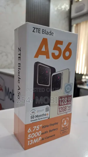 New ZTE Blade A56 128 GB Black
