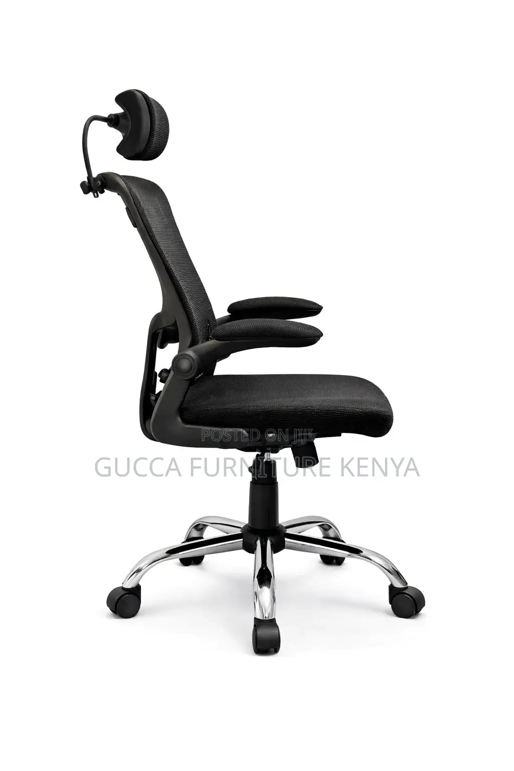Modern Mesh Swivel Chair With Headrest