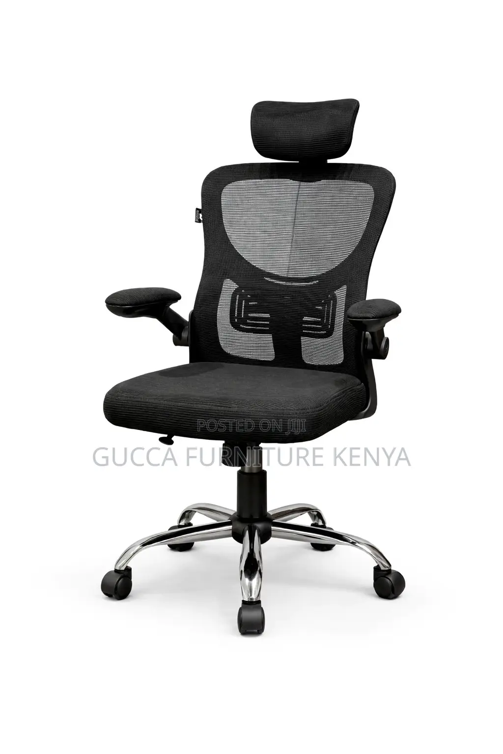 Modern Mesh Swivel Chair With Headrest