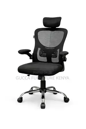 Modern Mesh Swivel Chair With Headrest