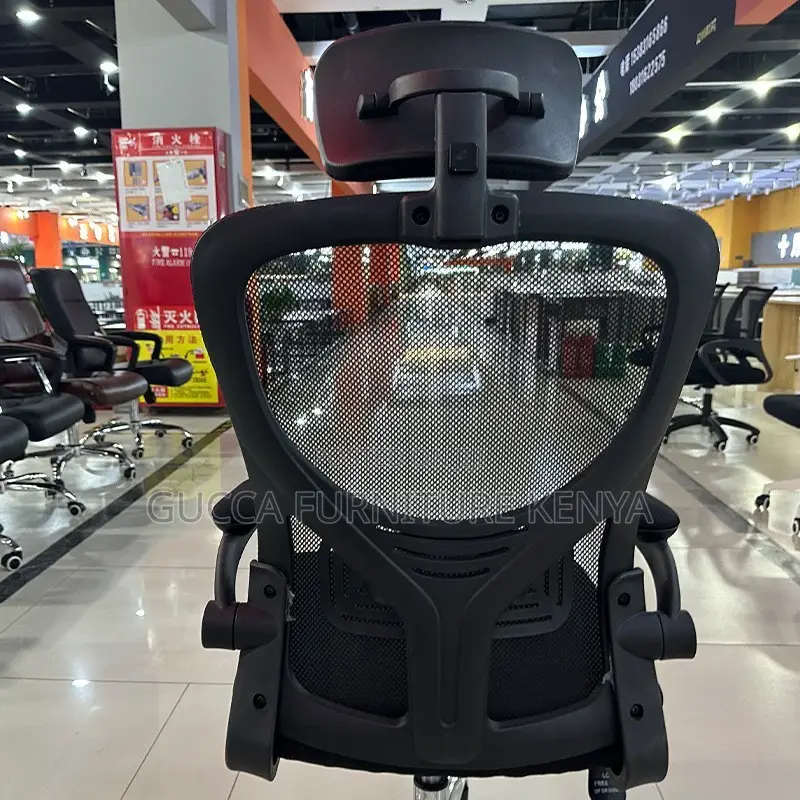 Modern Mesh Swivel Chair With Headrest