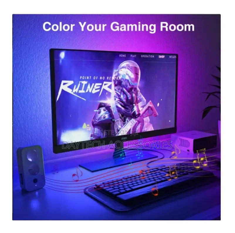 Tv Led Backlight Smart Led Strip Lights For 55-65 Inch Tv