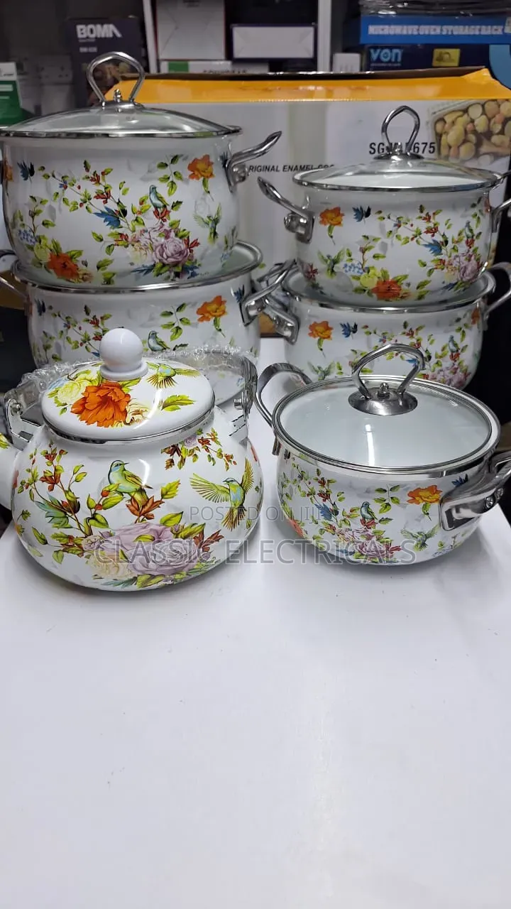 12pcs Enamel Cookware Set at Sh8399
