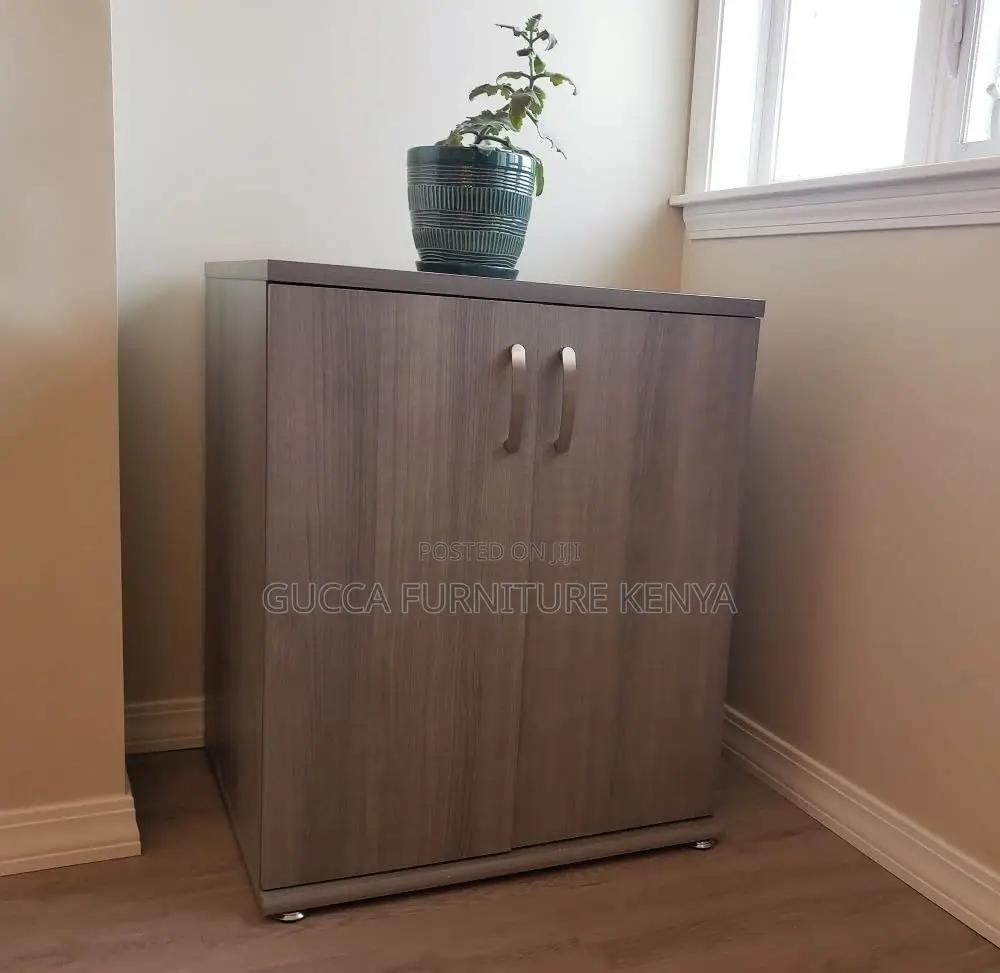 White Customized 2-Door Credenza Document Cabinet
