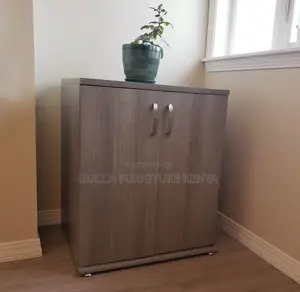 White Customized 2-Door Credenza Document Cabinet