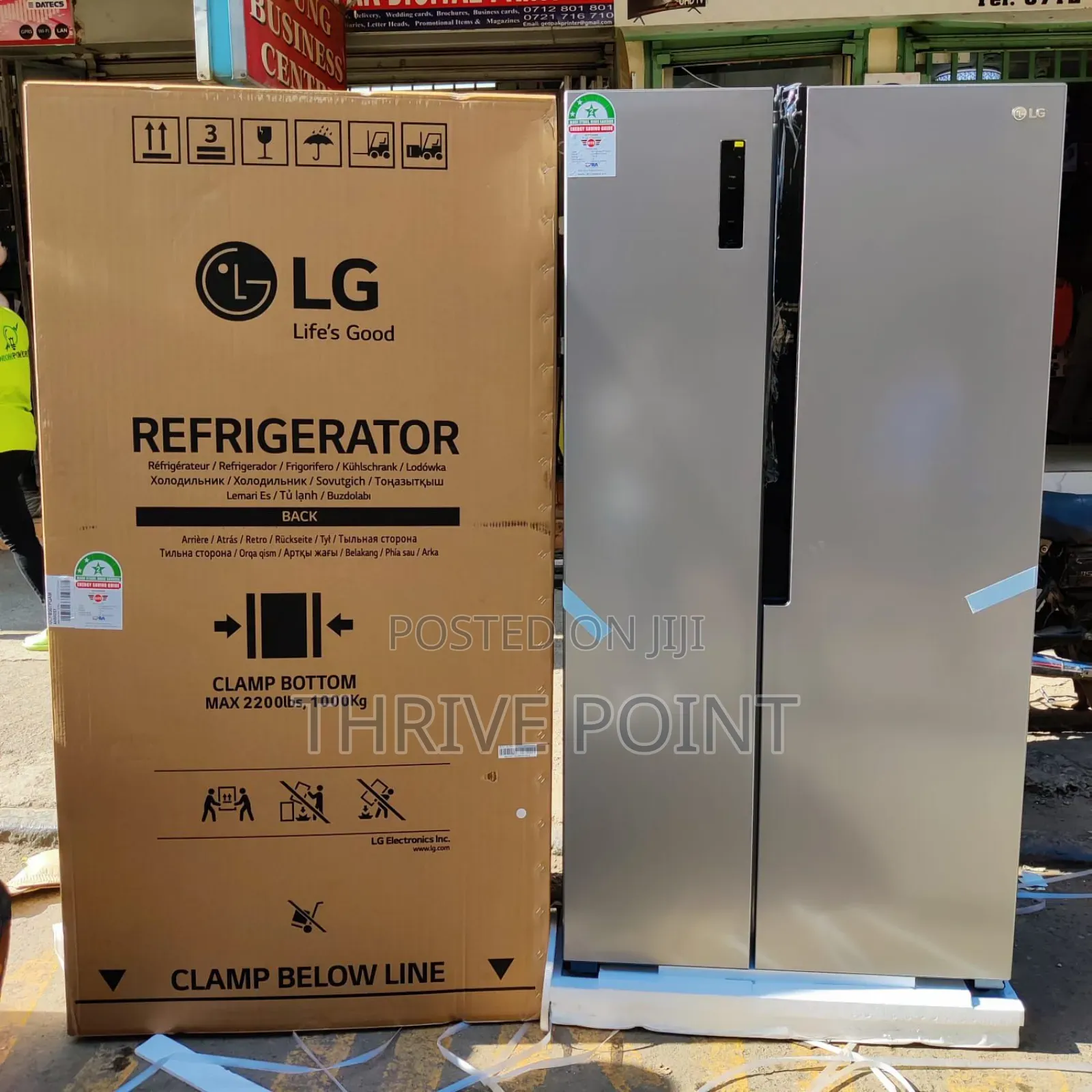 *Lg Side by Side Fridge 519litres No Frost Gc-Fb507pqam