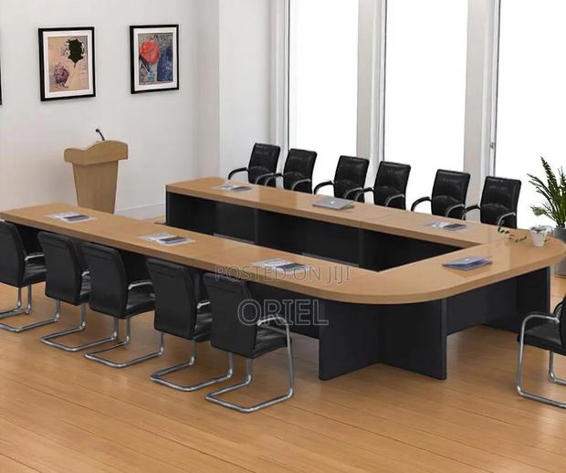 Office Boardroom Table : U-Shaped Corporate Boardroom Table - thumbnail 3