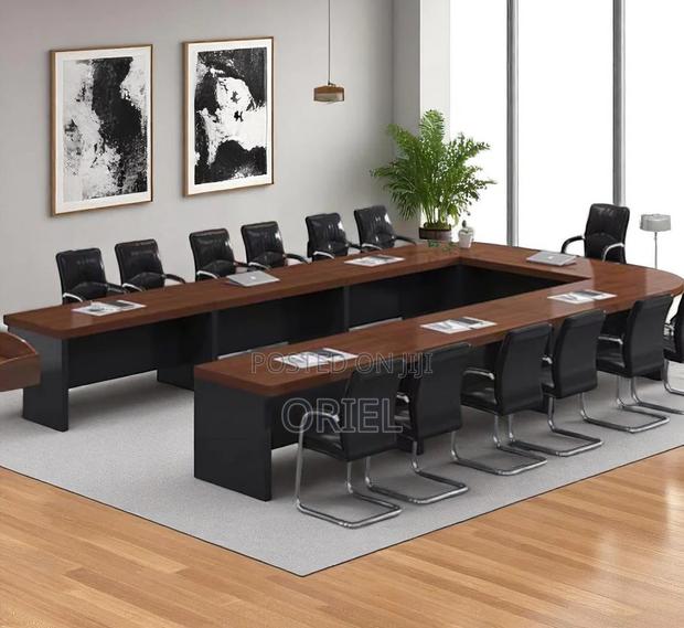 Office Boardroom Table : U-Shaped Corporate Boardroom Table - thumbnail 4