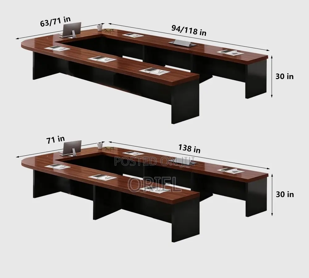 Office Boardroom Table : U-Shaped Corporate Boardroom Table