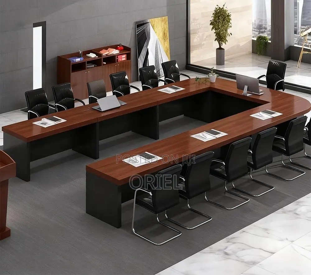 Office Boardroom Table : U-Shaped Corporate Boardroom Table