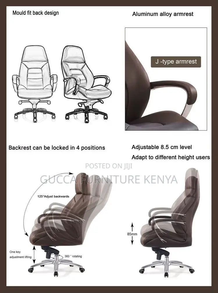 Brown Managers Boss Leather Office Chair