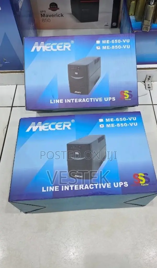 Mecer 850va Line Interactive Ups - Black.
