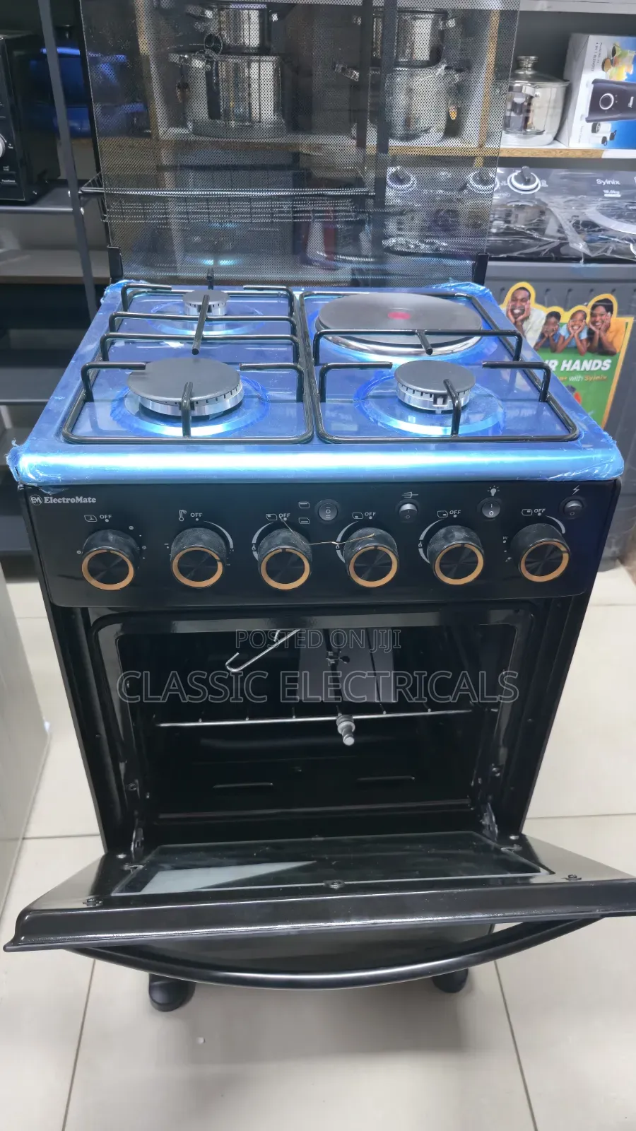Electromate 3+1 50*55cm Standing Cooker at Sh15499.