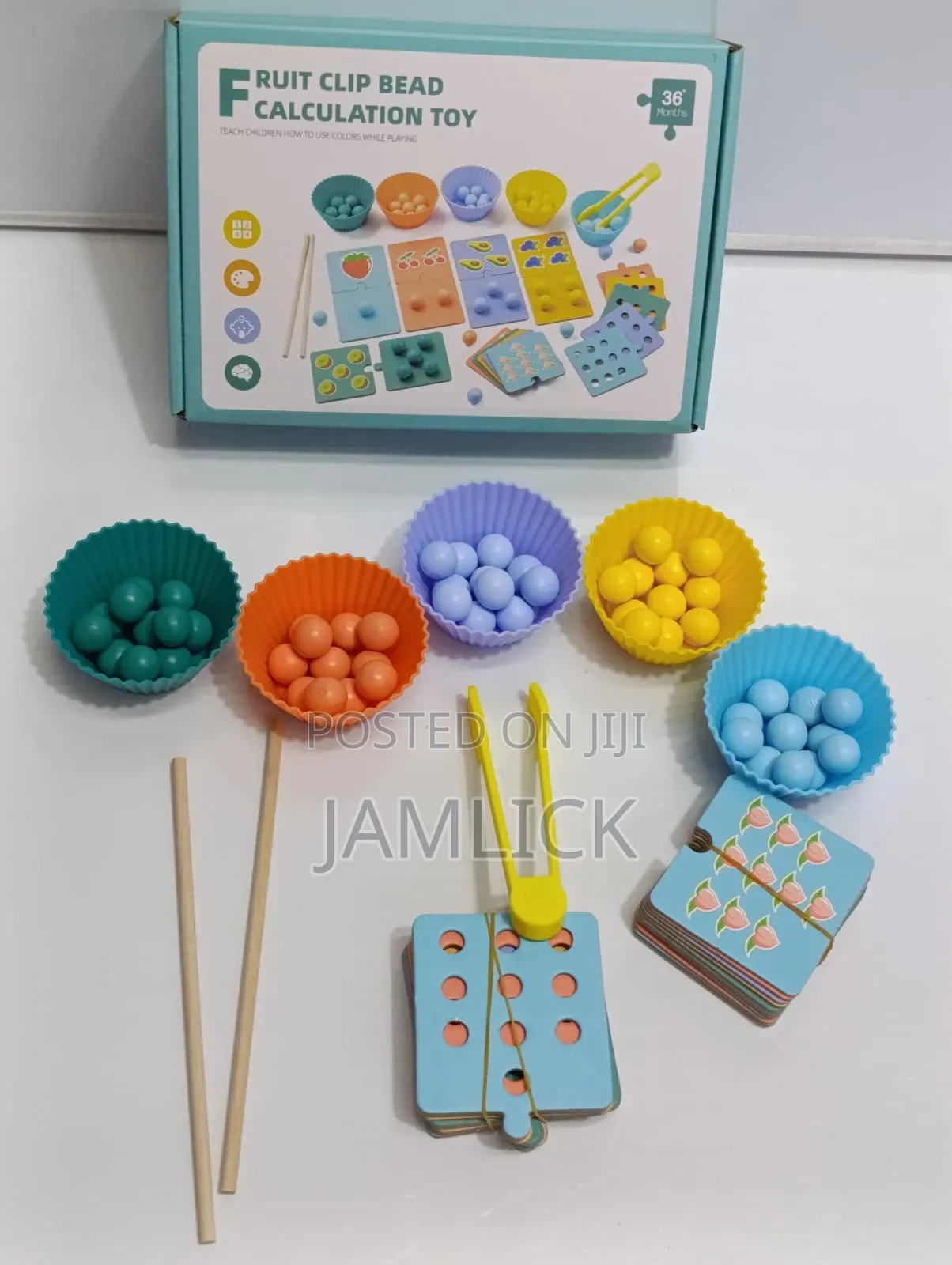 Fruit Clip Bead Calculation Colour Classification Set -