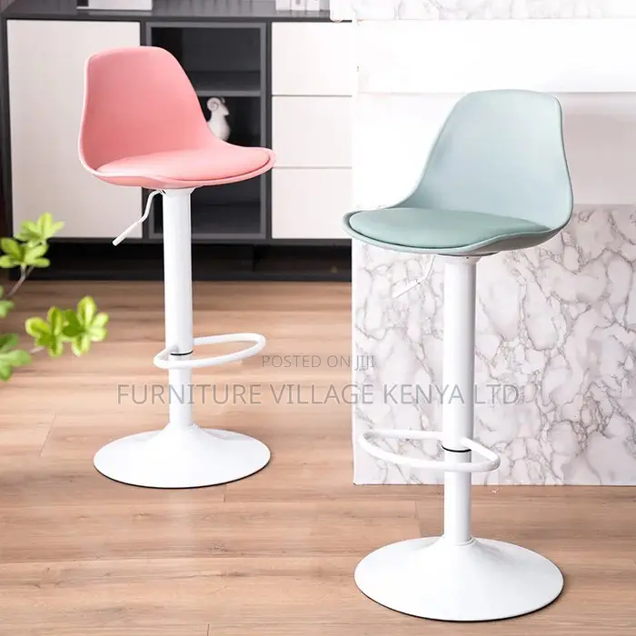 Barstool; Plastic Home Counter Stool Matte Finish Footrest Barstool