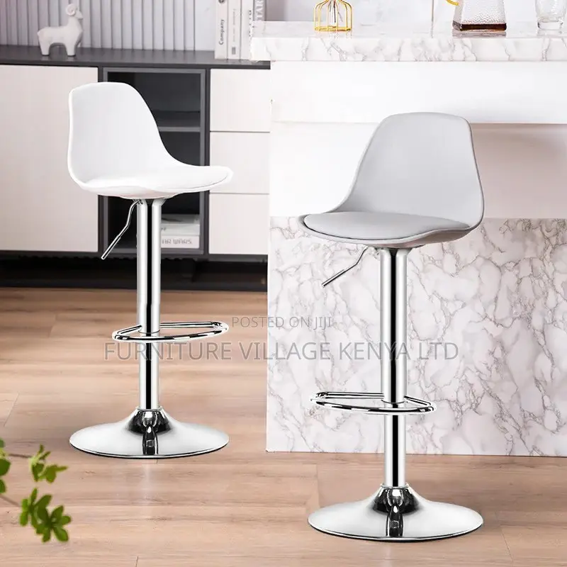 Barstool; Plastic Home Counter Stool Matte Finish Footrest Barstool