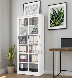 Office Cabinet : Office Full-glass 2-door Filling Cabinet