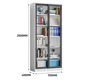 Office Cabinet : Office Full-glass 2-door Filling Cabinet