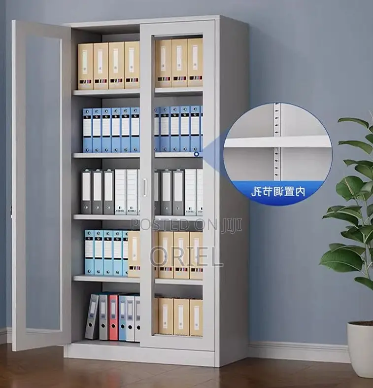 Office Cabinet : Office Full-glass 2-door Filling Cabinet