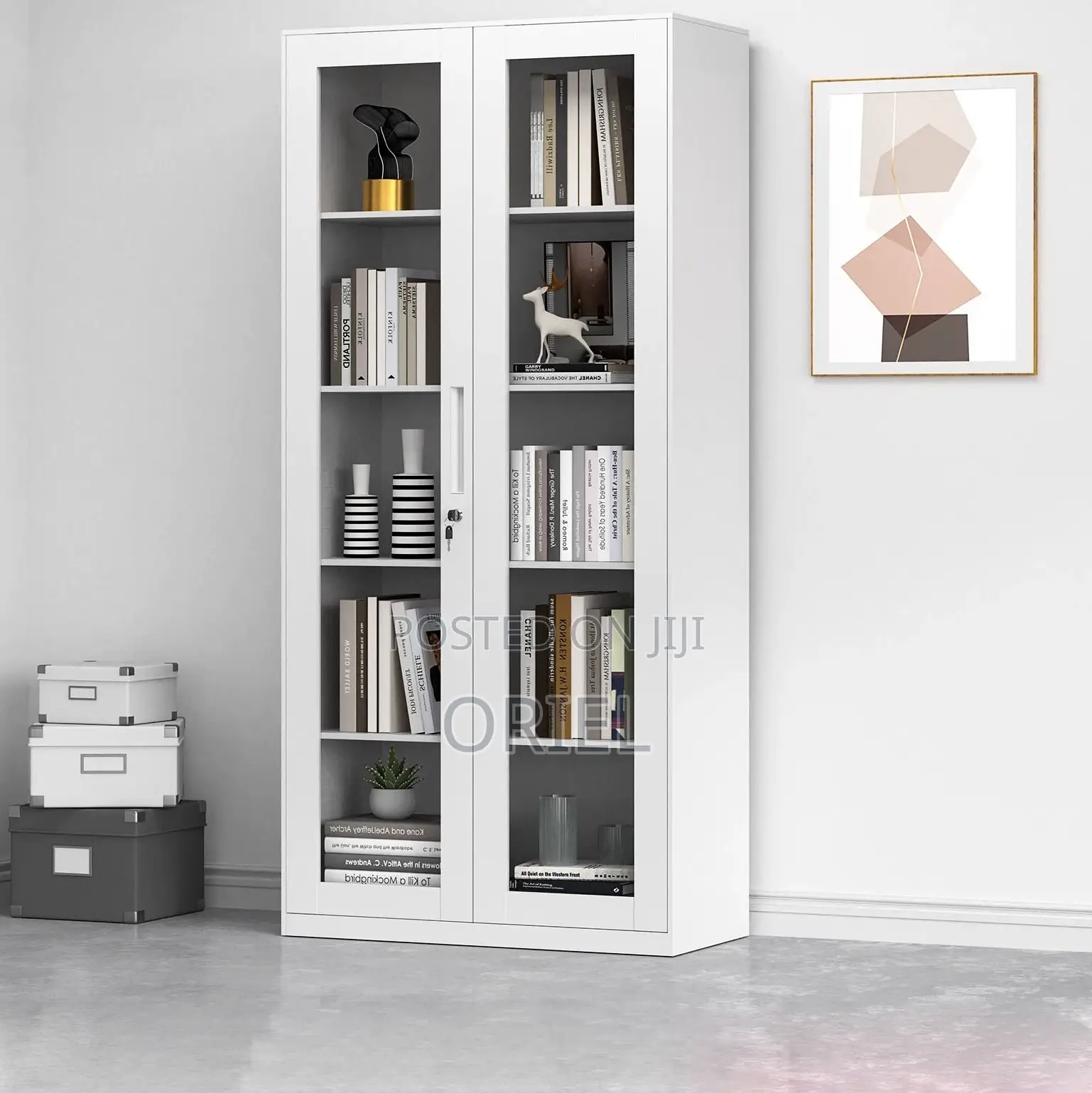 Office Cabinet : Office Full-glass 2-door Filling Cabinet