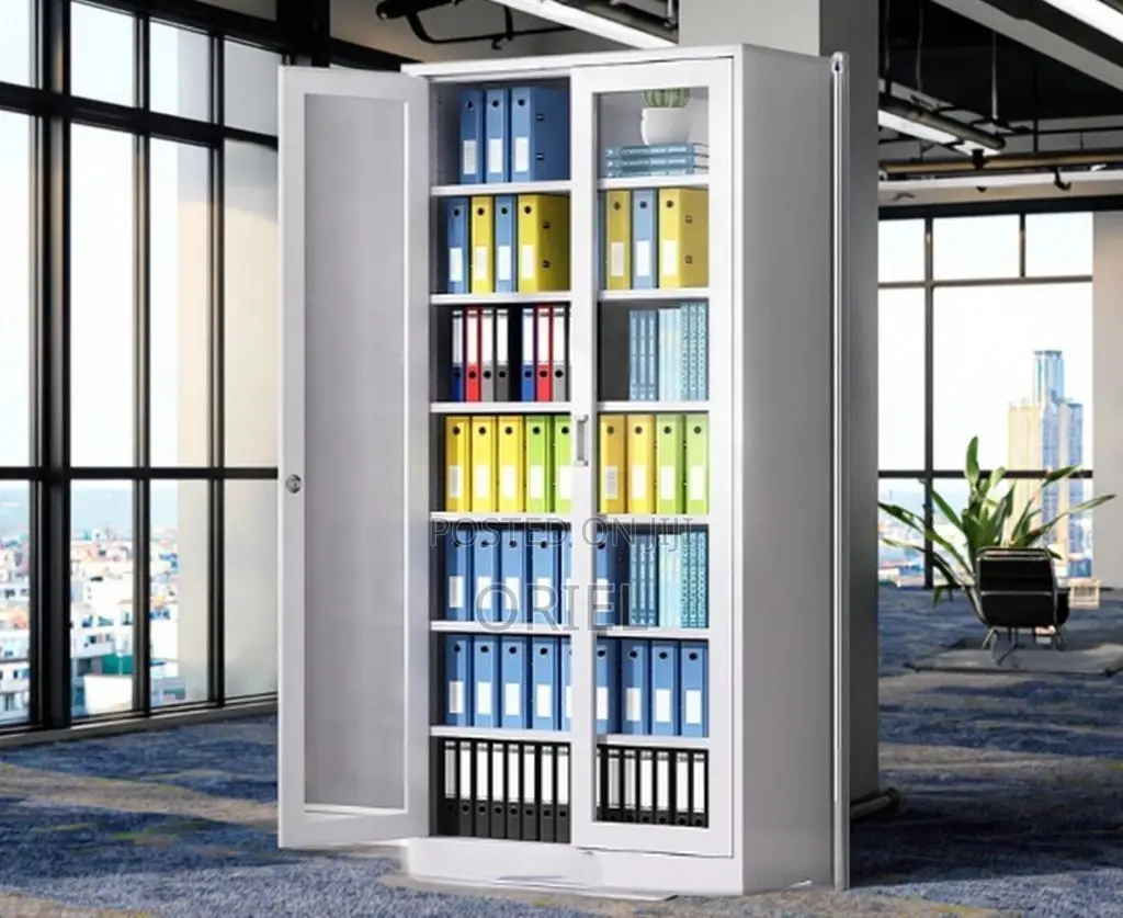 Office Cabinet : Office Full-glass 2-door Filling Cabinet