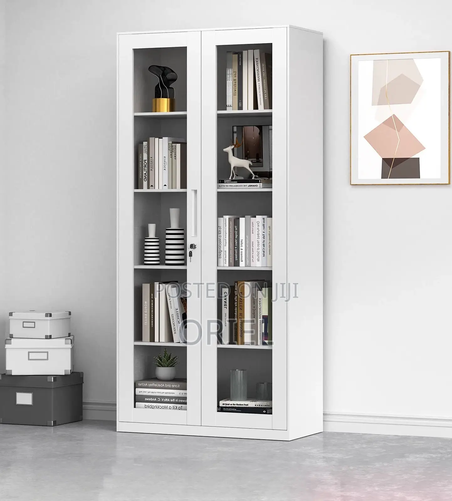 Office Cabinet : Office Full-glass 2-door Filling Cabinet