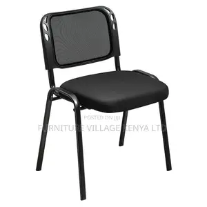 Office Chair; Black Metallic Office \Meeting Chair