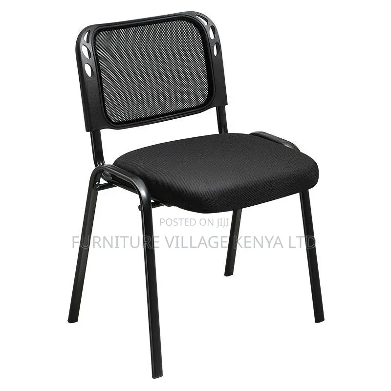 Office Chair; Black Metallic Office \Meeting Chair