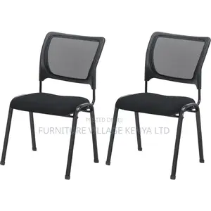 Office Chair; Black Metallic Office \Meeting Chair