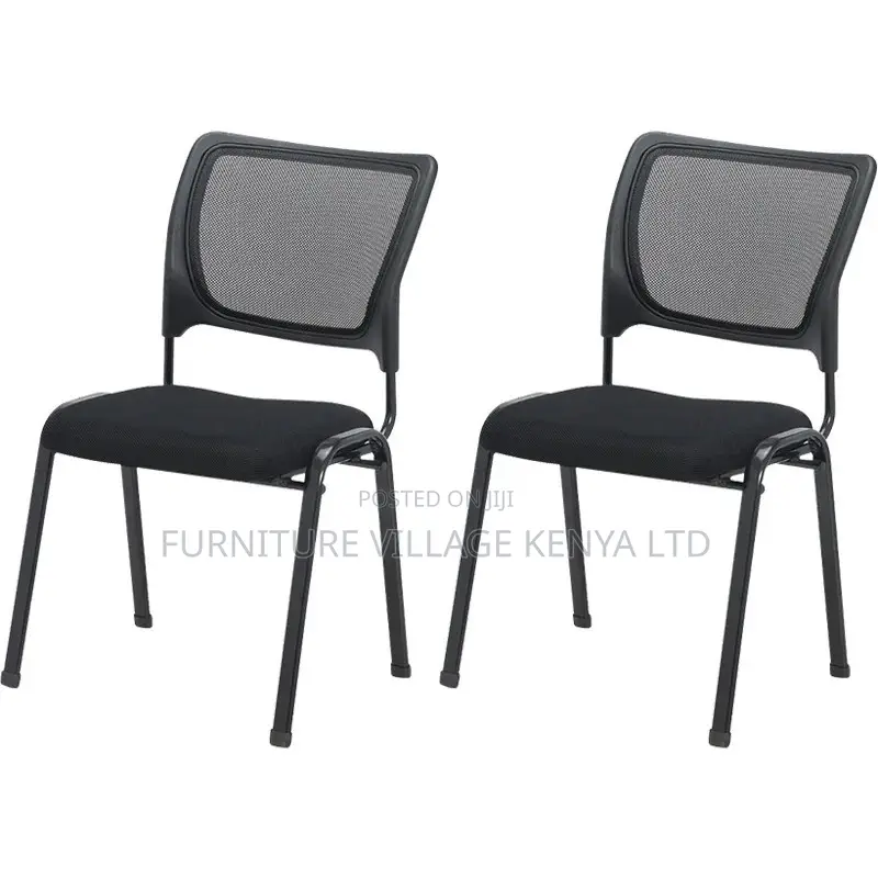Office Chair; Black Metallic Office \Meeting Chair