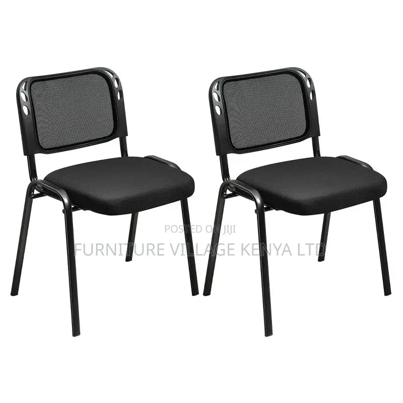 Office Chair; Black Metallic Office \Meeting Chair