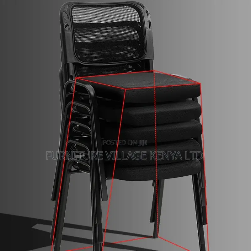 Office Chair; Black Metallic Office \Meeting Chair