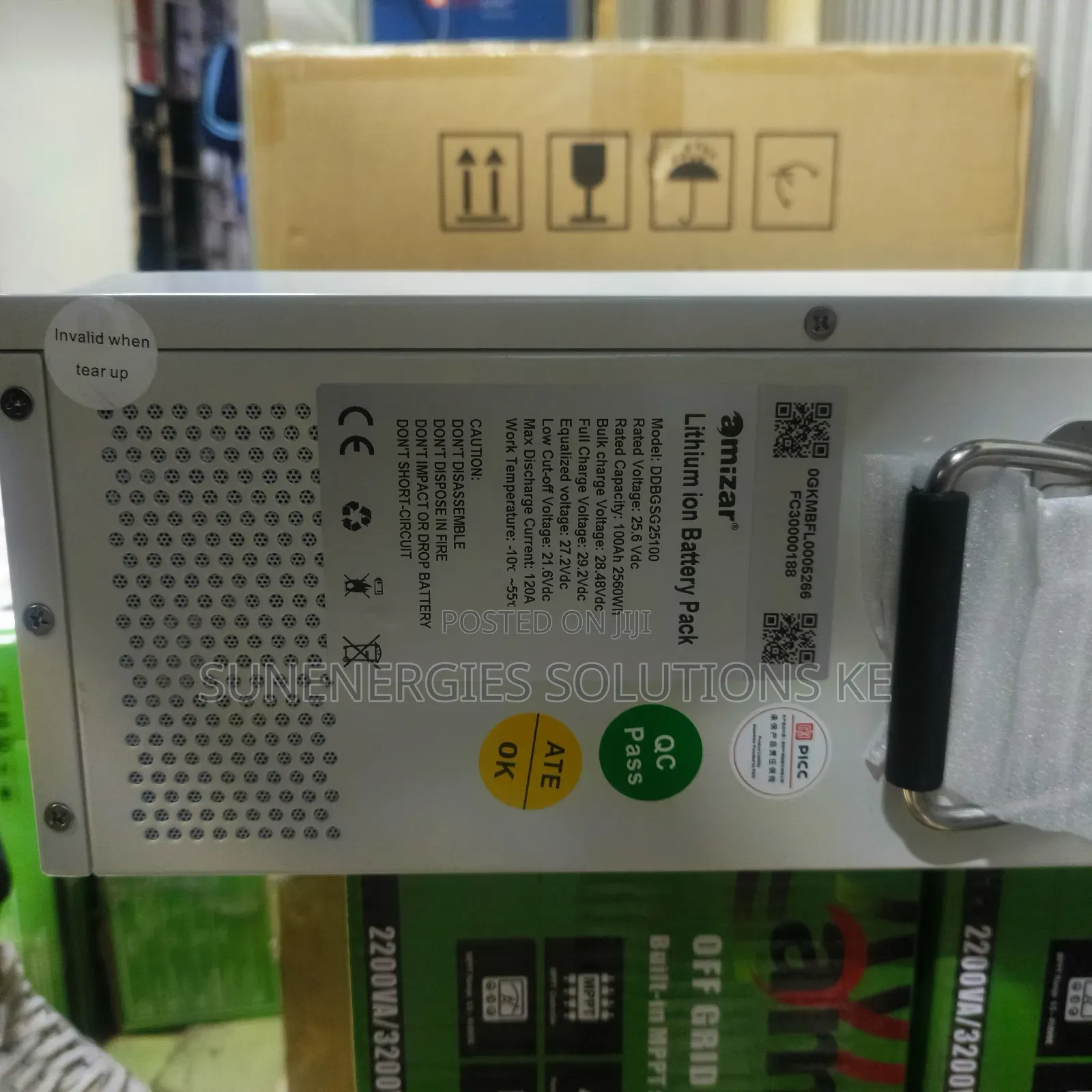 2.56kwh 25v Amizar Lithium Ion Battery